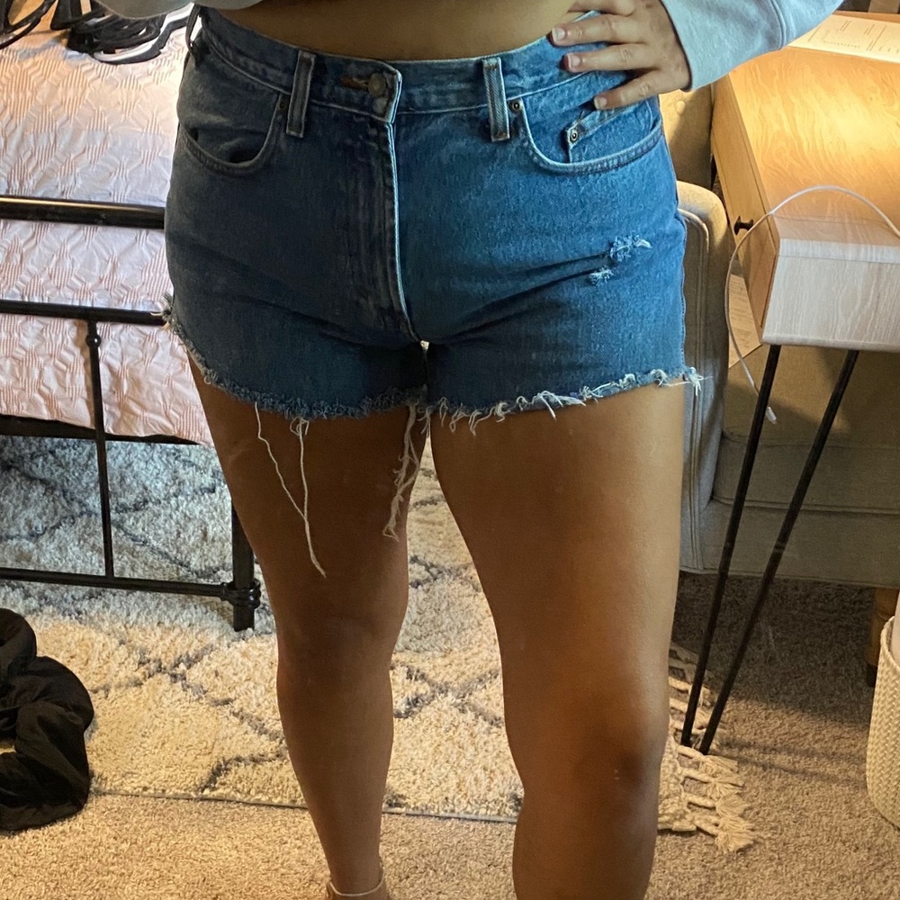 cut off denim shorts